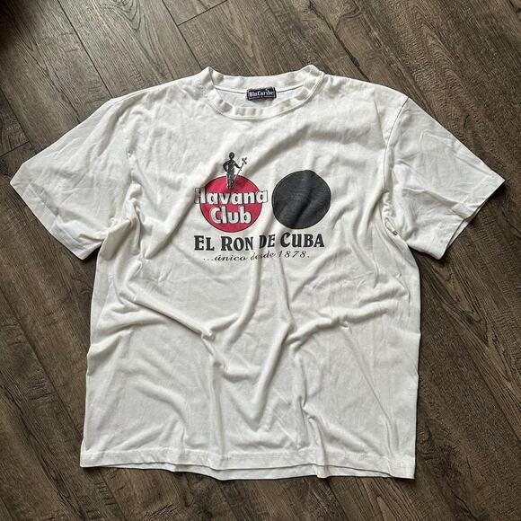 Vintage 80s 90s Retro Thin Cuba Havana Club Graphic Tee - Picture 1 of 5